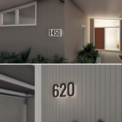 5 Inch House Numbers, Premium Quality ABS-Polymer, Backlit LED Illuminated Home Address Number