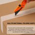 6-Pack Lichamp Folding Utility Knife, Quick-Change Box Cutter with Razor Blades & Belt Clip, Portable Construction Tool