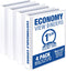 Samsill Economy 1.5 Inch 3 Ring Binder, Made in The USA, Round Ring, Customizable Clear View Cover, White, 4 Pack