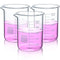 3 Pcs 1000ml Beaker, 3.3 Borosilicate Glass Griffin Low Form Measuring Cups for Laboratory and Daily Use