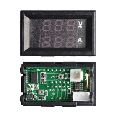 AKK LED Digital Voltmeter Ammeter Blue Red LED Amp Dual Digital Display Voltage Meter
