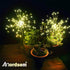 120 Anordsem Solar Garden Lights Outdoor: Bendable Copper Wire with LED Firework Beads - Warm Waterproof DIY Starburst
