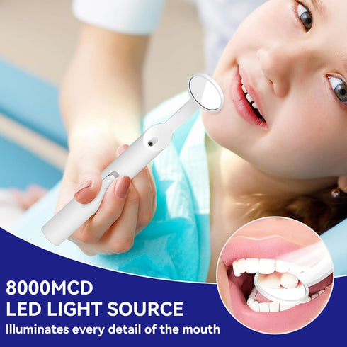 Annhua Dental Mirror for Teeth with Light Anti Fog Dentist Mouth Mirror, Reusable Plastics Dentist Mirror