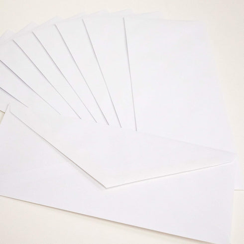 BAZIC White #10 Gummed Seal Envelopes, 4 1/8 x 9 1/2, No Window Mailing Envelopes for Businesses Checks Invoices