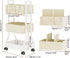 Ornestia 2In1 Baby Diaper Caddy Organizer Cart- Rolling Diaper Cart with Detachable Dividers-Baby Essentials Nursery
