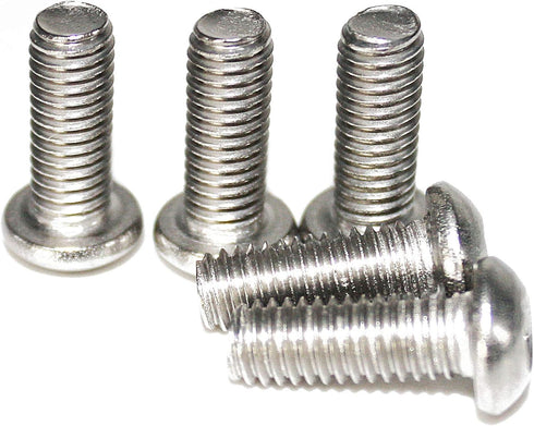 25PCS M8-1.25 x 16mm Button Head Socket Cap Screws - Stainless Steel 18-8, Full Thread, Allen Socket Drive, Plastic Box