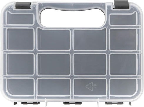 Durable Plastic Storage Organizer with Full-Height Dividers for Parts and Tools, Performance Tool W5189