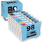 Penguin Remanufactured Ink Cartridge Replacement for Epson 98 T098, 6 Pack for Artisan 730 810 725 Printers