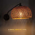 Natural Rattan Wall Sconce, Mini Bamboo Wall Light Fixture, Handmade Boho Rattan Light, Farmhouse Light Fixtures