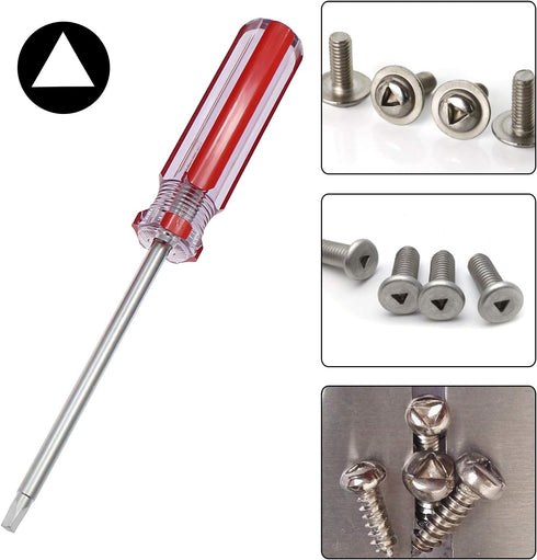 Kyuionty 5Pcs Set 1.8mm, 2.0mm, 2.3mm, 2.7mm, 4.2mm, Triangle Head Screwdriver Magnetic Screwdriver Triangle Screws