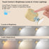 3 3 360 1 Pack AKSDA Battery Operated Wall Light, LED Wall Sconce with Color Modes, Brightness Levels, Rotation, Touch