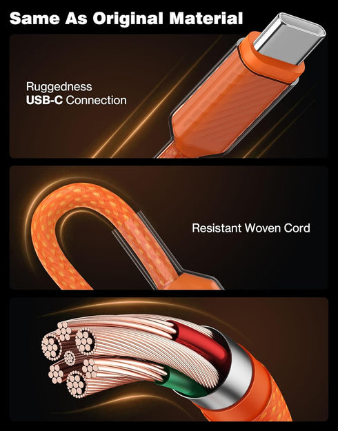 3ft 17/17e/Air/16/16e/15 USB C to USB C Braided Cable w/SIM Eject Tool, Car Play Charger Cord for Apple iPhone Pro Max