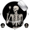 Ergonomic Mouse Pad with Wrist Rest Support, Gothic Skull Skeleton Black Small Mousepad for Desk Accessories