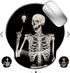 Ergonomic Mouse Pad with Wrist Rest Support, Gothic Skull Skeleton Black Small Mousepad for Desk Accessories