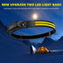 LED Headlamp Rechargeable 2PCS - 230 COB Super Bright Head Lights for Forehead, Hard hat Light for Adults, USB C Headband Flashlight for Work, Hiking, Running, Camping Essentials Gear by Beccason
