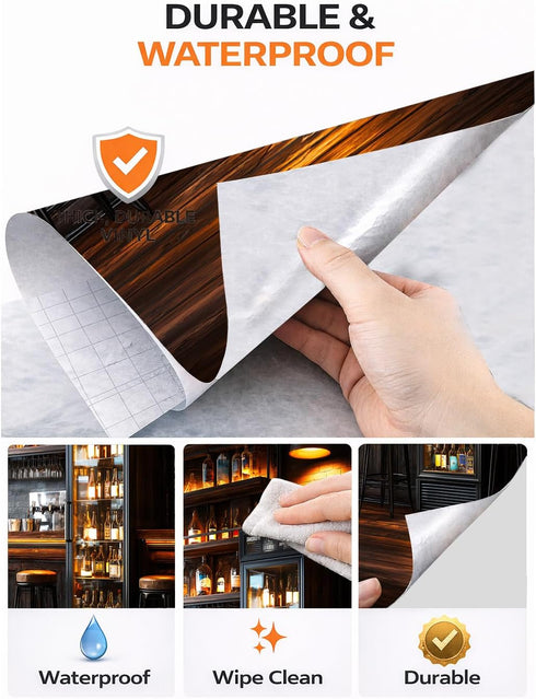KKYEJLQYI 70.86 23.3 Inches, Self Adhesive Refrigerator Cover x Peel and Stick Fridge Door Sticker, Decorative