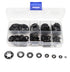 cSeao 235pcs Black Starlock Internal Tooth Lock Washers Assortment Kit - 8 Sizes, M2 to M12