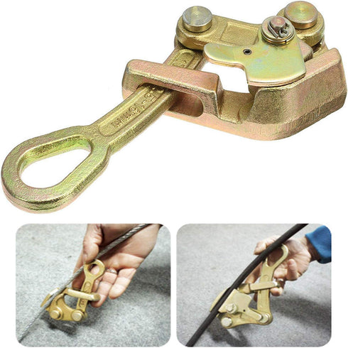 Wogoboo 4408 Lbs(2 Cable Grip Wire Gripper Steel Cable Puller Tool for Wire Rope,Pulling Ton)