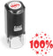 ExcelMark Self-Inking Round Teacher Stamp - 100% Red Ink