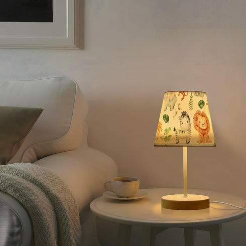 Kcldeci Cute Baby Giraffe Lion Bedside Table Lamp for Bedroom Farmhouse Lamps for Living Room Night Light for End Table