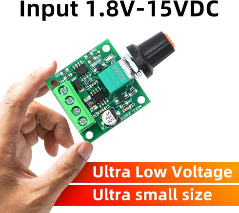RioRand Low Voltage DC Motor Speed Controller, 1.8v to 15V, 2A PWM, 2PCS