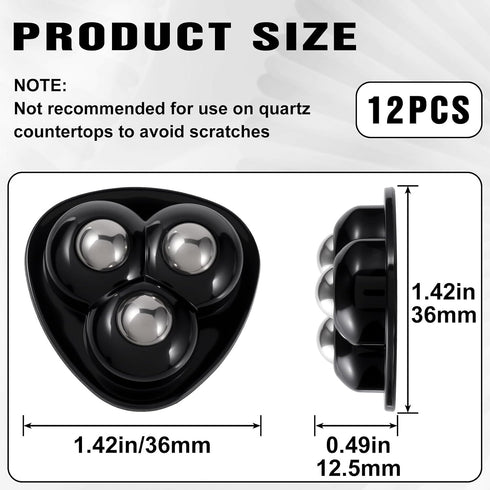 Alpinleux 12 360 Pcs Mini Caster Wheels, Self Adhesive Caster Wheels, Swivel Appliance Wheels, Small Appliance Rollers