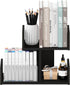 Furinno Hermite Wooden Desktop Bookshelf Storage Organizer for Home and Office Supplies, Espresso Finish