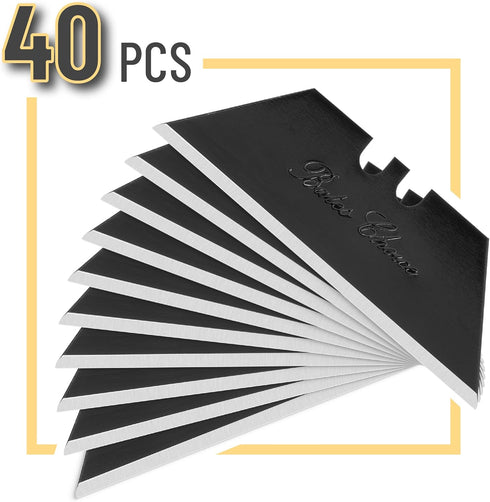Bates- Utility Knife Blades, 40 Pack, Box Cutter Blades, Razor Blades Utility Knife, Razor Knife Blades, Replacement Blades, Razor Blades for Box Cutters, Razor Blades, Box Cutter Blades Refills by Bates Choice