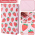 Server Books Cute Pink Waitress Book with Zipper Strawberry Leather Server Notebooks with Pocket Money Organizer Wallet