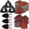 156Pcs Oscillating Tool Sanding Pad Kit, 3Pcs Triangle Sanding Pads, 150Pcs Sandpaper for Wood/Plaster Polish Sanding