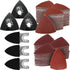 156Pcs Oscillating Tool Sanding Pad Kit, 3Pcs Triangle Sanding Pads, 150Pcs Sandpaper for Wood/Plaster Polish Sanding