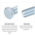 Hex Bolts (M14-1.5x40mm) 10Pcs, 8.8 Grade Carbon Steel Zinc Plated Fully Threaded Hex Head Screw Bolt for Furniture