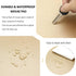 ProElife Mouse Pad for Computer, Anti Slip Round Waterproof PU Leather 8.66-Inch Circular Mousepad (Gold)