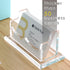 SANRUI Clear Horizontal Business Card Holder Stand, Acrylic Display Rack for Desk, 1 Tier, 60 Card Capacity