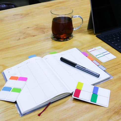 KICNIC File Index Tabs, 1 Inch Sticky Flags, 960 Pcs, Colored Self Adhesive Note Tabs for Documents, Books, and Folders