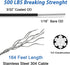 Toyeah 164FT 304 String Light Hanging Kit with Vinyl Coated Stainless Steel Wire Rope, Globe String Light Suspension