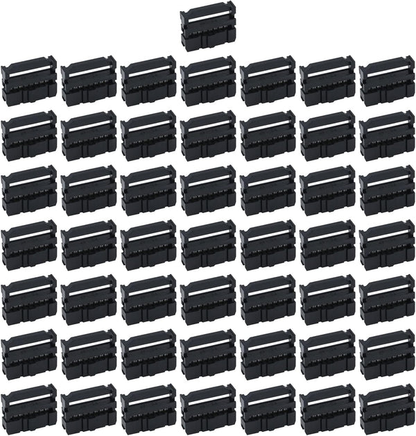 Antrader 50 x FC-16P 16Pin IDC Socket Connector Female, 2.54mm Pitch Plug Header Connector Dual Row