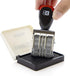 BAZIC Date Stamp and Ink Pad, 12 Years of Dates, Nickel-Plated Steel, Great for Office, 2-Pack