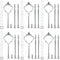 6 Piece Tiered Cake Stand Hardware Kit - 3-Tier Crown Mold Fittings for Wedding & Party Dessert Displays (Silver, M)