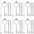 6 Piece Tiered Cake Stand Hardware Kit - 3-Tier Crown Mold Fittings for Wedding & Party Dessert Displays (Silver, M)