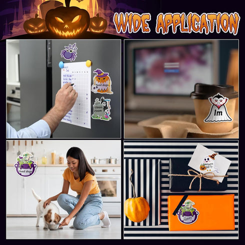 8 Pieces Halloween Sticky Notes, Self-adhesive Funny Notepads with Pumpkin Cat Design, Cute Memo Pads Essentials for Party Gifts,School,Office,Work-Study to-do List,Checklist Supplies