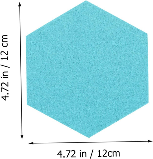 STOBOK 12 Pcs Felt Backdrop Wall Sticker Self-adhesive Cork Board Tiles Small Bulletin Board for Wall Bulletin Board Paper Small Cork Board Mini Cork Board Pin Message Board 3D Hexagon
