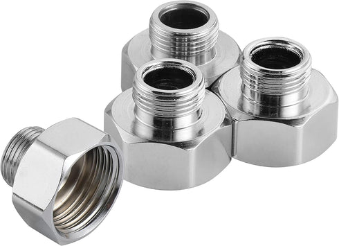 Water Line Adapter, 4 PCS Pipe Fittings in 1/2" Female to 3/8" Male Reducer Adapter, Compression Fitting for Faucet