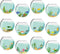 Perkoop 12 Pack Funny Sticky Notes, 3 x 3 Inch Adult Fishbowl Shaped Note Pads, Colorful Self Stick Note Pads for