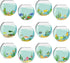 Perkoop 12 Pack Funny Sticky Notes, 3 x 3 Inch Adult Fishbowl Shaped Note Pads, Colorful Self Stick Note Pads for