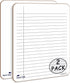 SCRIBBLEDO Dry Erase 5"x7" Mini Notebook, College Ruled Lined Board 2 Pack Reusable Writing Note Pad