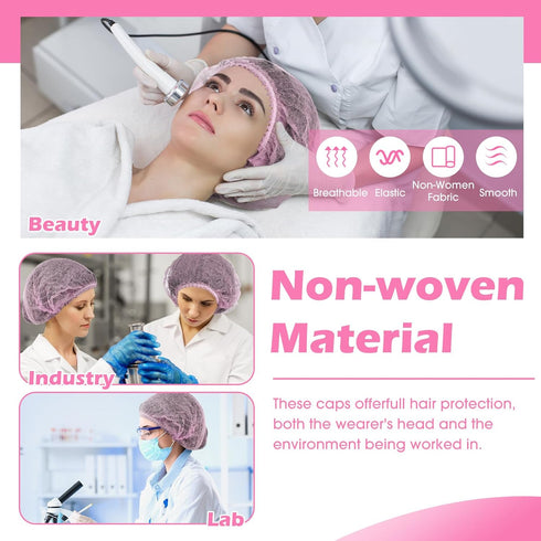 200 21 Inch Yahenda Pcs Disposable Bouffant Caps Bulk Hair Net Disposable Hair Cap Elastic Dust Hairnets Sleeping Head