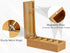 MaxGear Business Card Holder, 2.2 x 3.5 inches, Bamboo Index Cards Organizer Box with 5 Divider Boards for 600 Cards