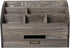 VERGOODR Rustic Wood Desk Organizer with Drawer and Pen Holder, Bill Mail Organizer for Kitchen Desk Decorative