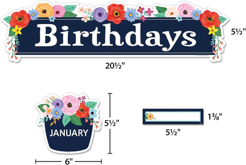 Teacher Created Resources Wildflowers Birthdays Mini Bulletin Board (TCR6704)
